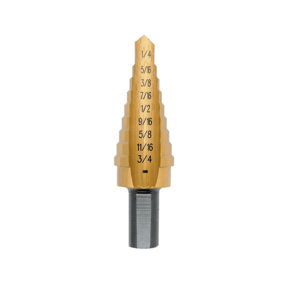 Irwin/Hanson UN3T No. 3 Titanium Fractional Self Starting Unibit Drill Bit
