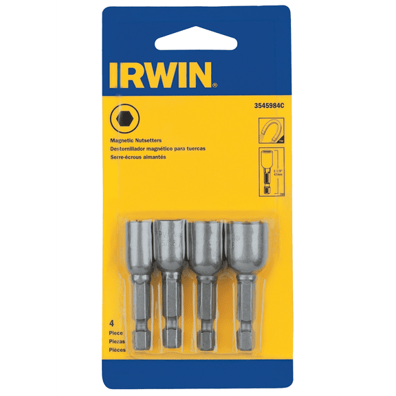 Irwin Industrial 4 PC. MAGNETIC NUT SETTER SET