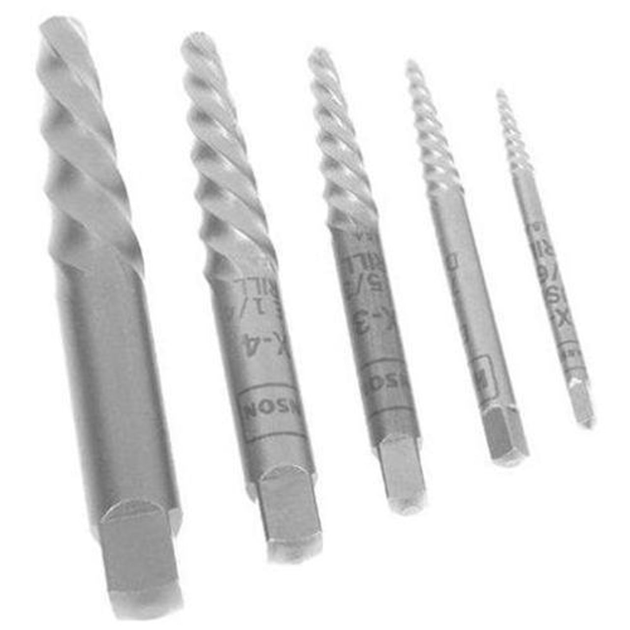 Irwin Industrial 53535 5 Pieces Spiral Flute Screw Extractor Set Carded