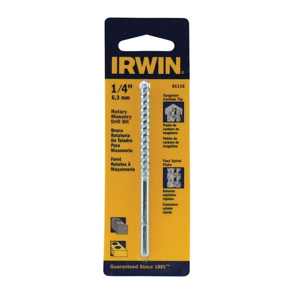 Irwin 61116 1/4" X 4" Carbide Light Duty Masonry Bit