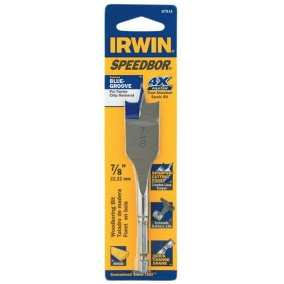 Irwin Industrial Tool .88in. X 4in. Speedbor Woodboring Bit Speedbor Woodboring Bit .88in. x 4in.