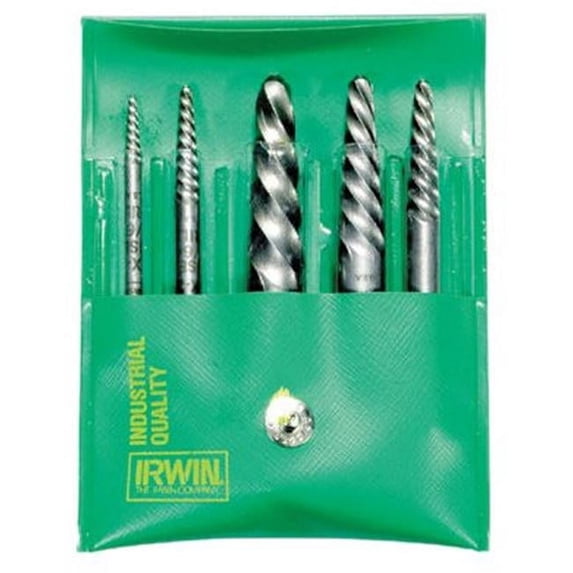 Irwin Industrial Tool Co. Spiral Screw Extractor Set Sizes SP 1-5