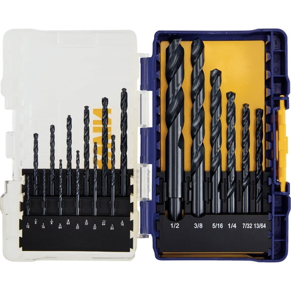 Irwin Industrial Tools 314018 Black Oxide Drill Bit Set, 18-Piece