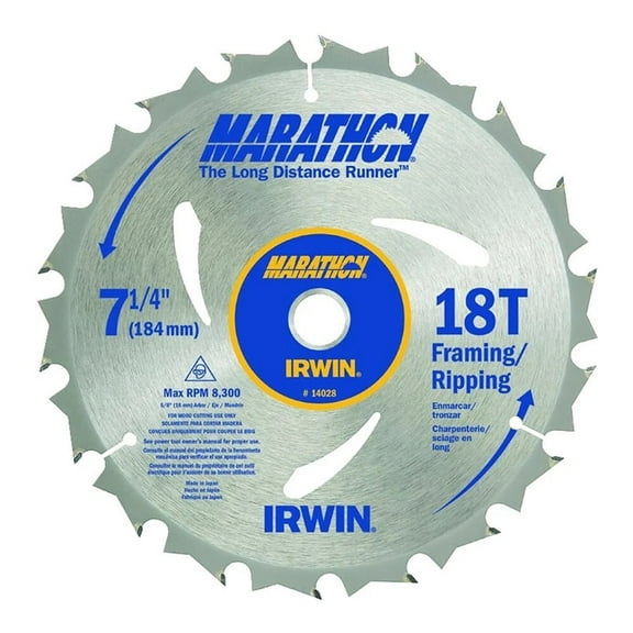 Irwin Marathon 14028 7-1/4" Marathon Portable Corded Circular Saw Blades