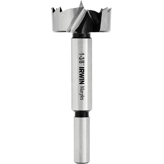 Irwin Marples 1 3/8 in. Dia. x 6 in. L Carbon Steel Forstner Drill Bit 3/8 in. Round Shank 1 pc.