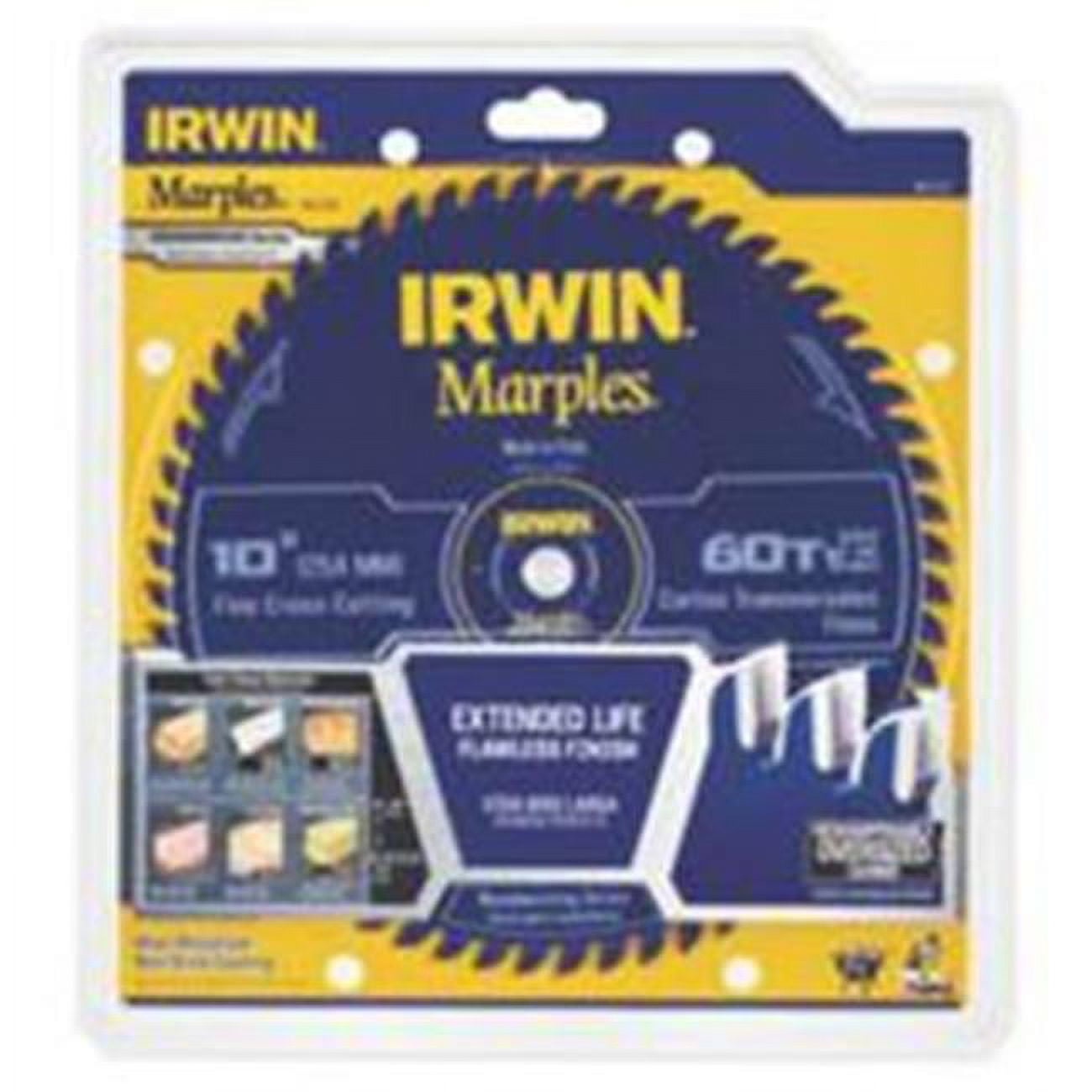 IRWIN Marathon 10-in 60-Tooth Standard tooth Carbide Circular Saw Blade IRWIN Marathon 10-in 60-Tooth Standard tooth Carbide Circular Saw Blade