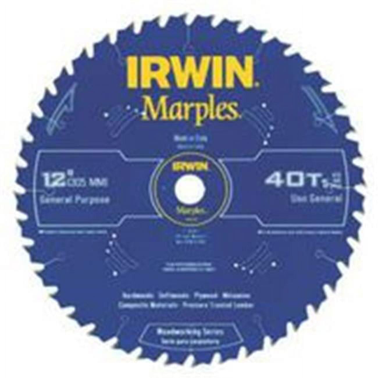 Irwin Marples 12 Dia. x 5/8 in. Carbide Woodworking Circular Saw Blade