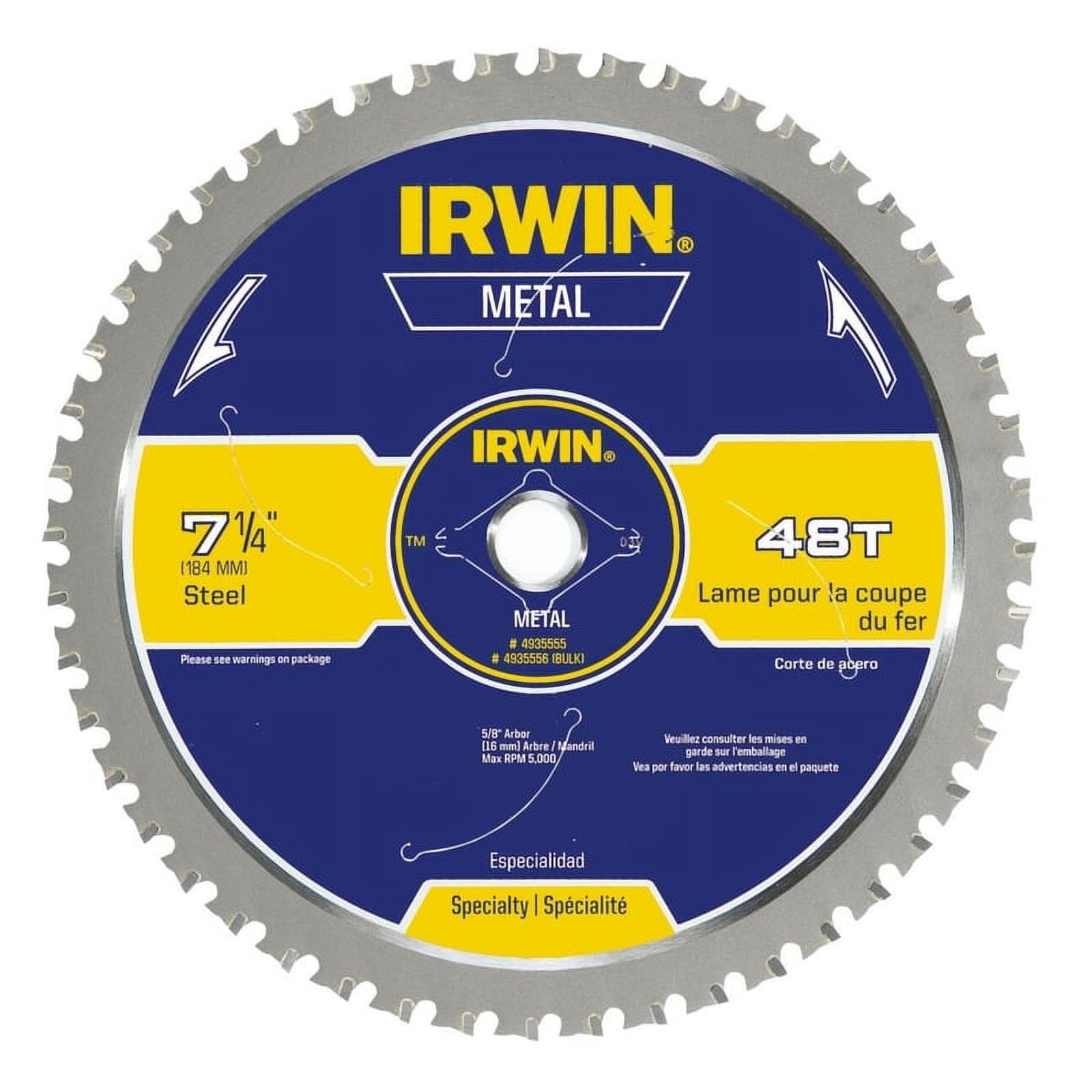Irwin Metal Cutting Blades, 71/4Inch, 48 Teeth