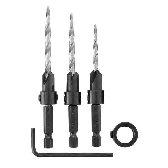 Irwin 1882793 Tapered Wood Countersinks Replacement Bits 4 Piece Set