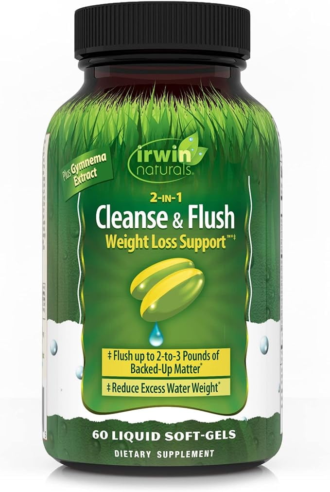 Irwin Naturals 2-in-1 Cleanse '&' Flush Weight Loss Support 60 Sgels