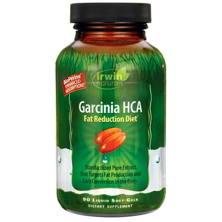 Irwin Naturals Garcinia HCA Fat Reduction Diet with Garcinia, Caralluma, and Weight Support - 72 Liquid Soft Gels