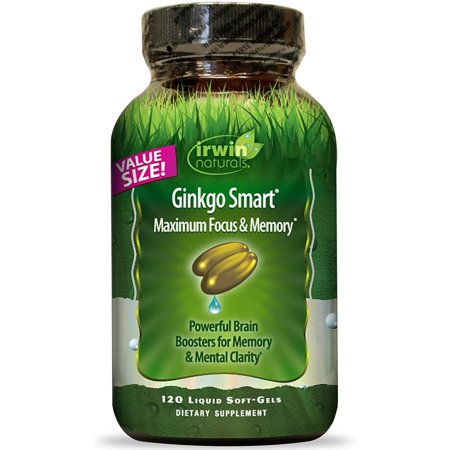 Irwin Naturals Ginkgo Smart Maximum Focus & Memory 120 Liquid Soft-Gels