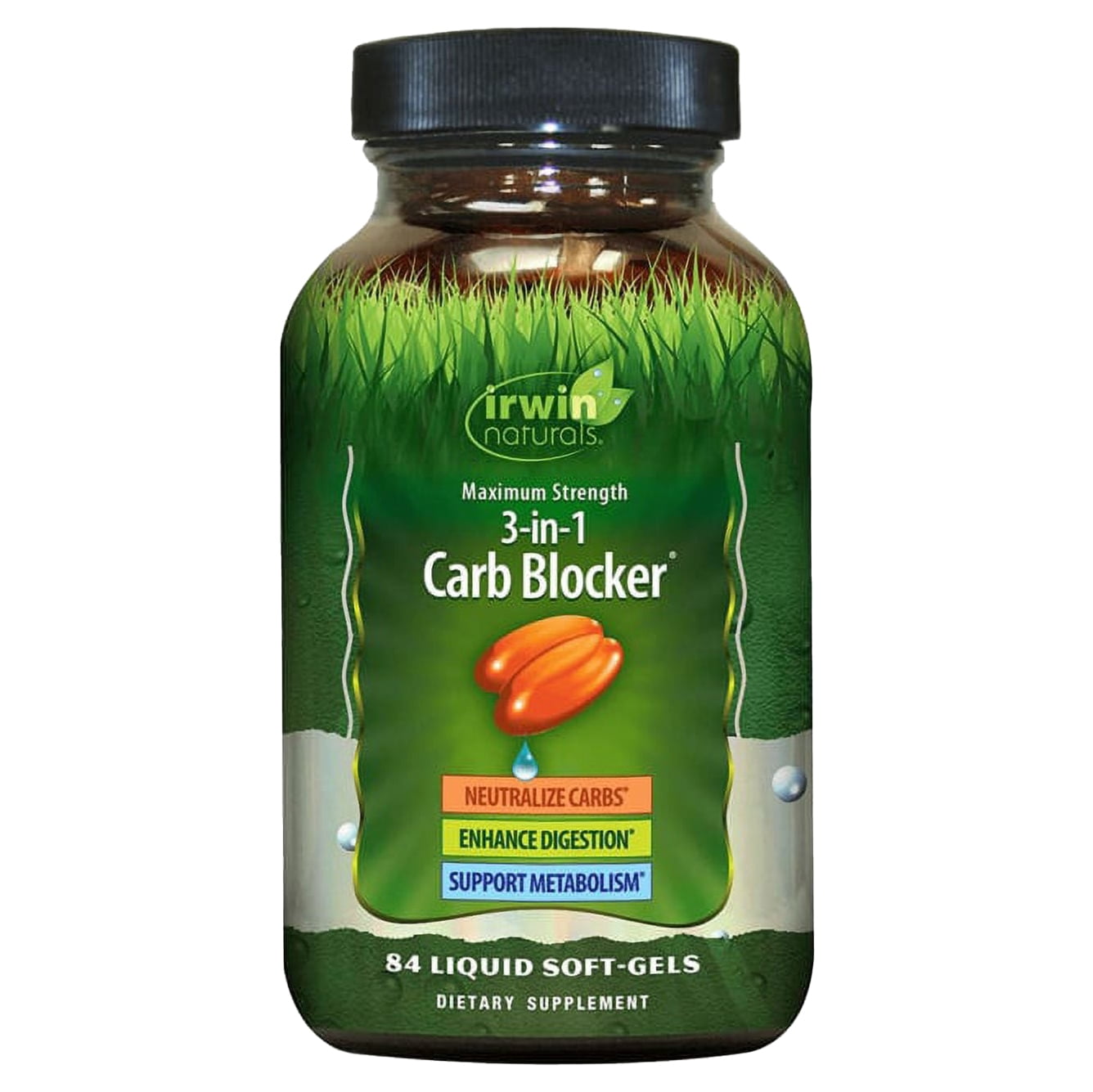 Irwin Naturals Maximum Strength 3in1 Carb Blocker 84 Sgels