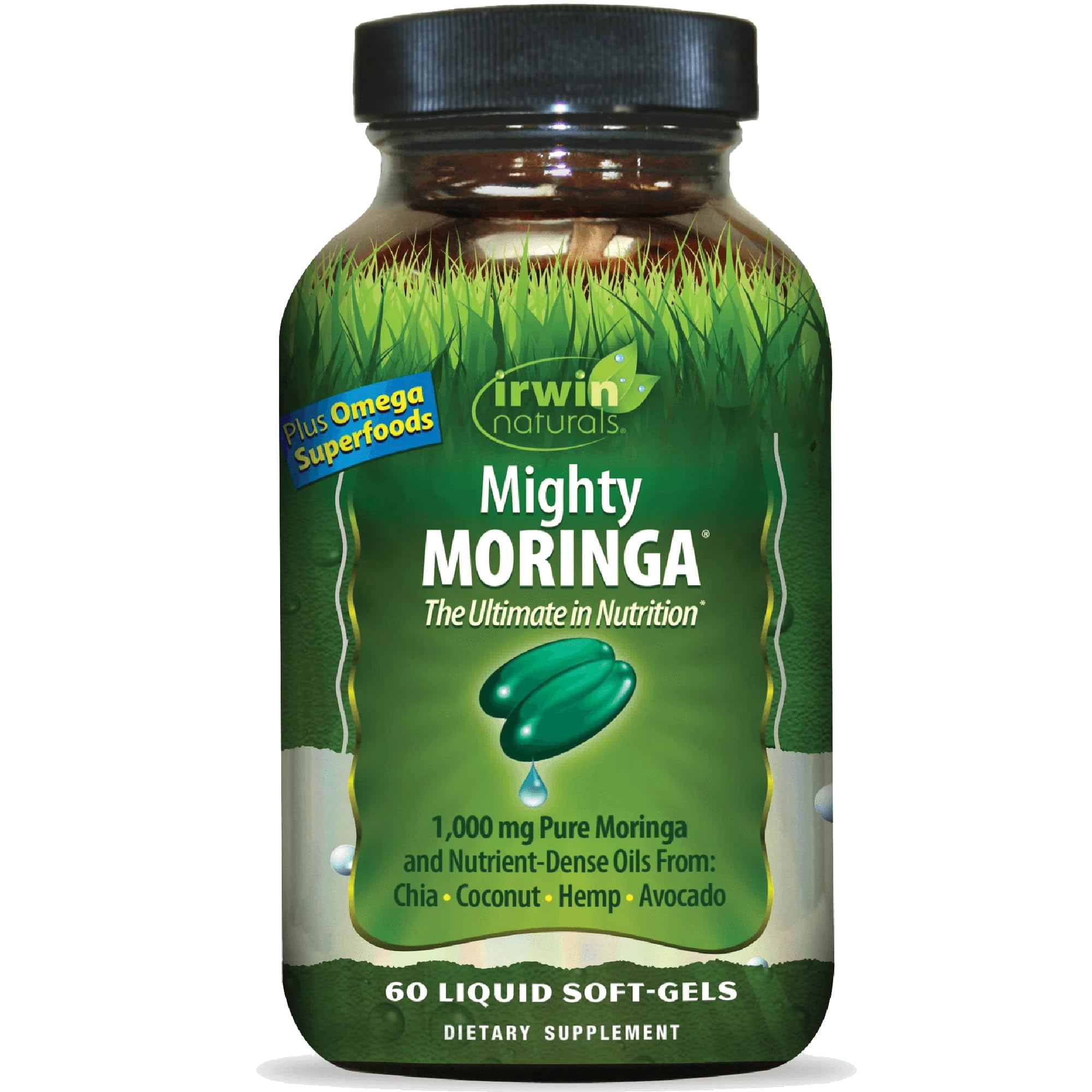 Irwin Naturals Mighty Moringa – 60 Liquid Soft-Gels – Whole-Plant ...