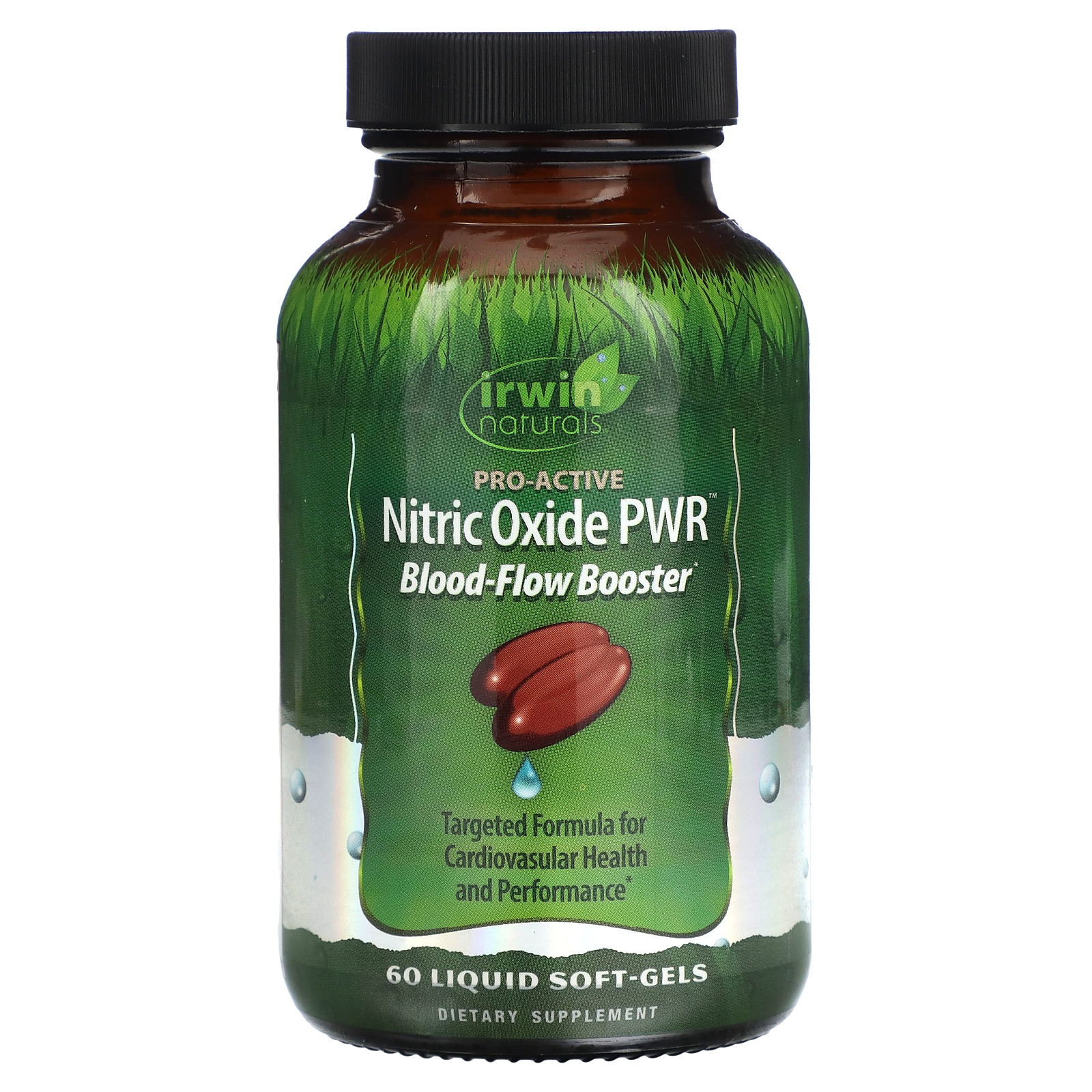 Irwin Naturals Nitric Oxide PWR, BloodFlow Booster, 60 Liquid Soft