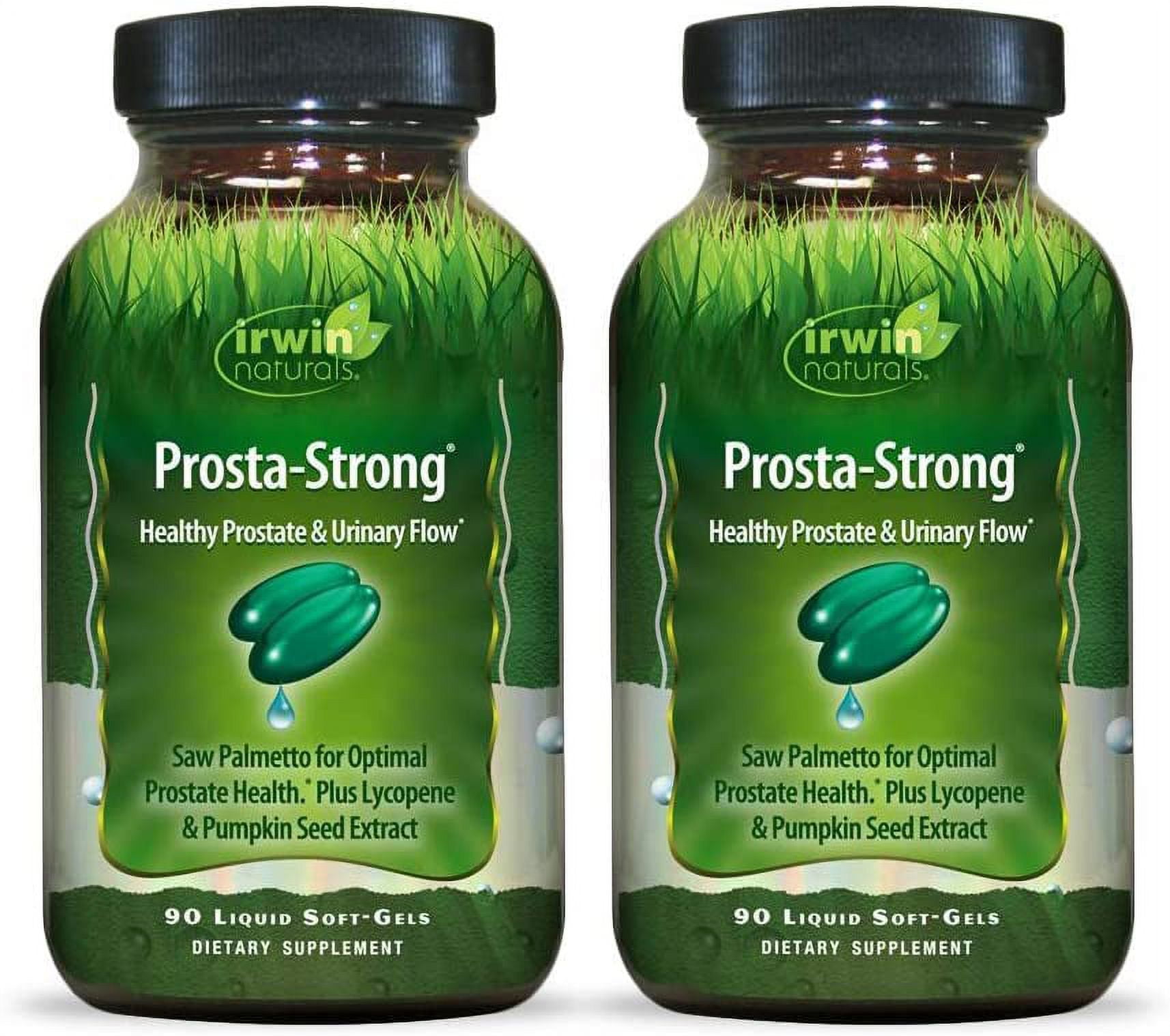 Irwin Naturals Prosta-Strong - Prostate Health Support with Saw Palmetto, Lycopene, Pumpkin Seed & More - 90 Liquid Softgels (Pack of 2)