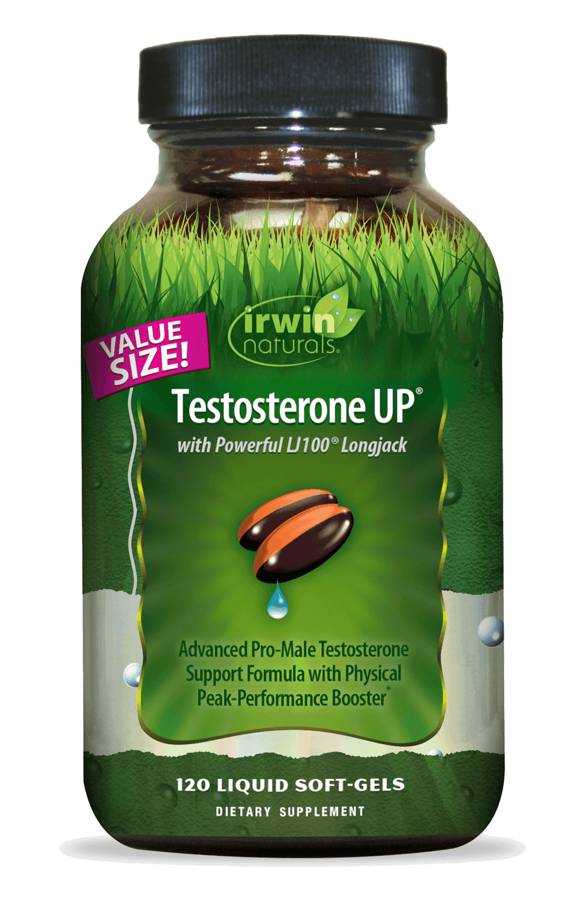 Irwin Naturals Testosterone UP, 120 Liquid Soft-Gels - Male Enhancement ...