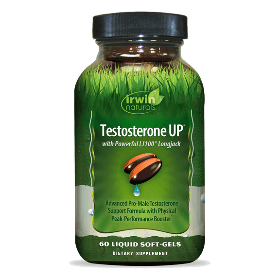 Irwin Naturals Testosterone UP Red  60 Liquid Soft-Gels  Advanced Pro-Male Testosterone Support & Performance Booster