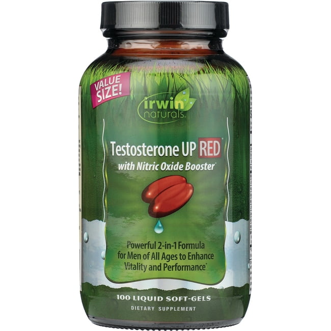 Testosterone Up Red With Nitric Oxide Boosters Irwin Naturals Testosterone UP Red, Nitric Oxide Booster Pills, 100