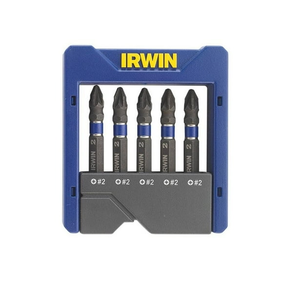 Irwin Pozidriv Impact Screwdriver Pocket Bit Set, 5 Piece