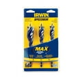 Irwin Speedbor Multi Size in. Dia. Carbon Steel Wood Boring Bit QuickChange Hex Shank 3 Pc