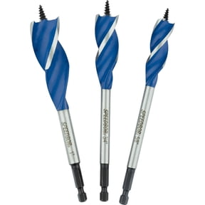 Irwin Speedbor Multi Size in. Dia. Carbon Steel Wood Boring Bit Quick-Change Hex Shank 3 Pc