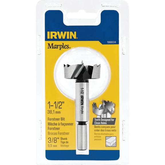 Irwin Tools 1966934 Irwin Marples Wood Drilling Forstner Bit, 1-1/2",