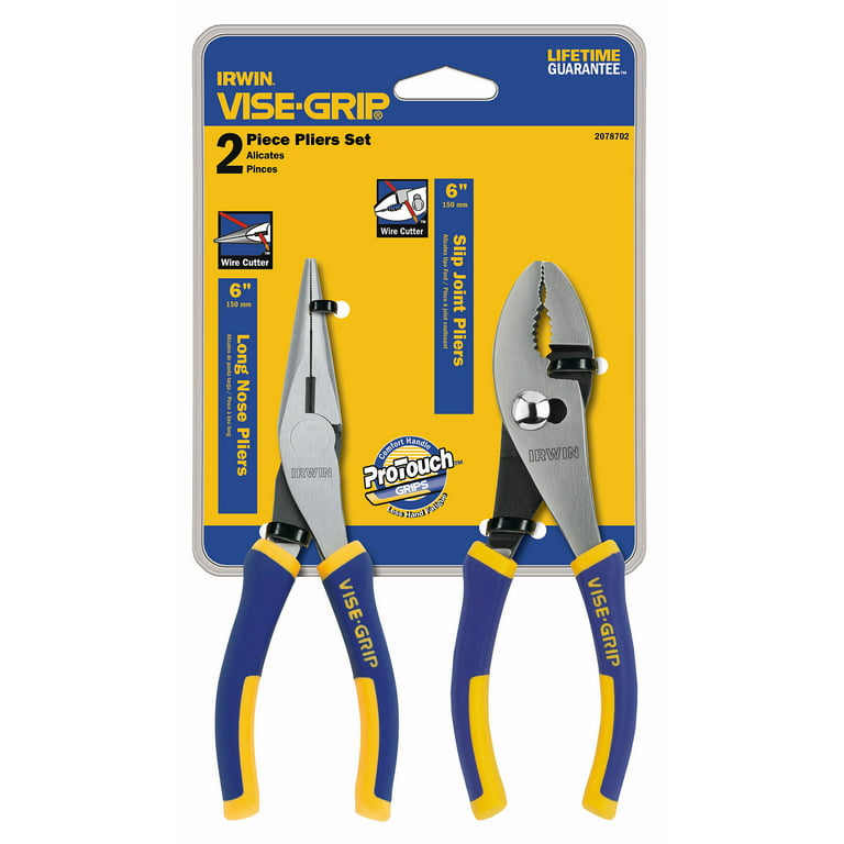 Irwin Vise Grip 2078702 ProPlier Set With Slip Joint & Long Nose Pliers 2  Count