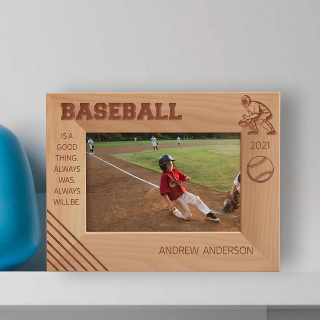 Is A Good Thing Always Was Always Will Be Personalized Wooden Frame-6" x 4" Brown Horizontal