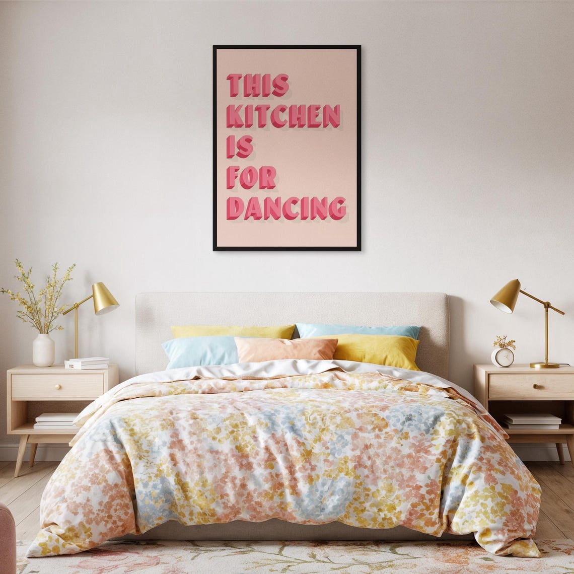 Is For Dancing Wall Art Print, Fun Pink Typography, Kitchen And Gallery ...