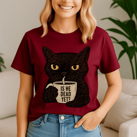 Is He Dead Yet Shirt, Humor Cat Anti Tshirt, Protect Tee