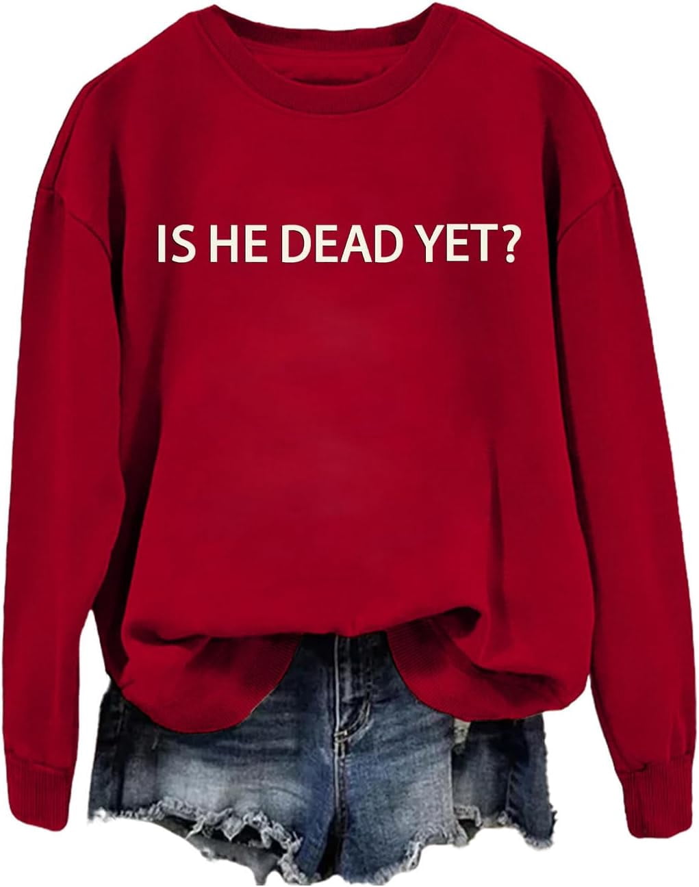 Gorra Divertida 'Is He Dead Yet' - Unisex, Ajustable, Mezclilla Lavada