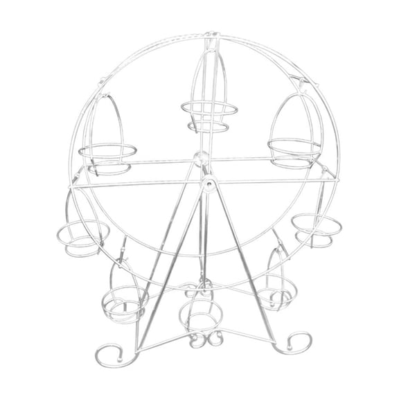Is It Cake Dessert Service Tray 44x32x7.3cm Stainless Steel Cupcake Ferris Wheel Stand for Wedding Party Decor