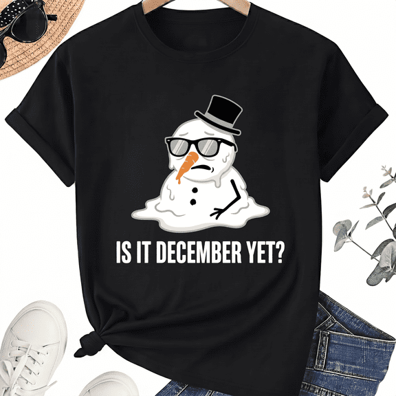 Is It December Yet Tee For Christmas In July, Holiday Calendar Graphic