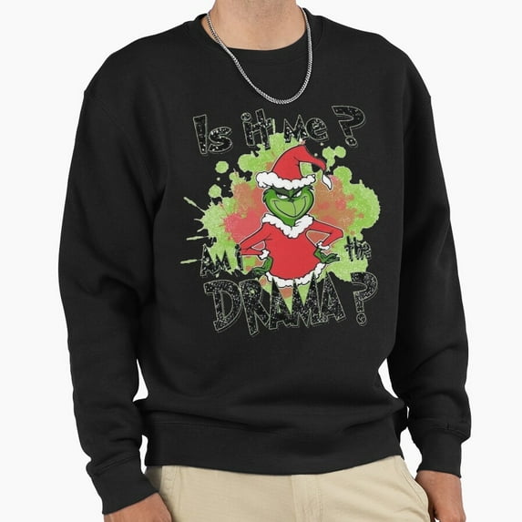 Is It Me Am I The Drama Christmas Unisex Sweatshirt Funny Retro Vintage Holiday Graphic G5525, Up to Size 5XL