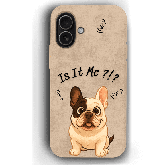 “Is It Me?” Design Custom Pet iPhone 17 Case – YingMart Personalized Funny Portrait Design, Perfect Gift for Pet Lovers (WarmTaupe, iPhone17, Style4)