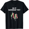 thumbnail image 1 of Is It Monday Yet Funny Stock Market Trader T-Shirt100% pure cotton short-sleeved shirt for both men and women, 1 of 6