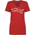 thumbnail image 1 of Is It That Sweet? I Guess So Womens V-Neck T-Shirt, 1 of 2