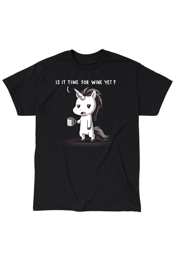 Is It Time for Wine Yet Funny, cute nerdy t-shirts Tee T-Shirt Sweatshirt Hoodie