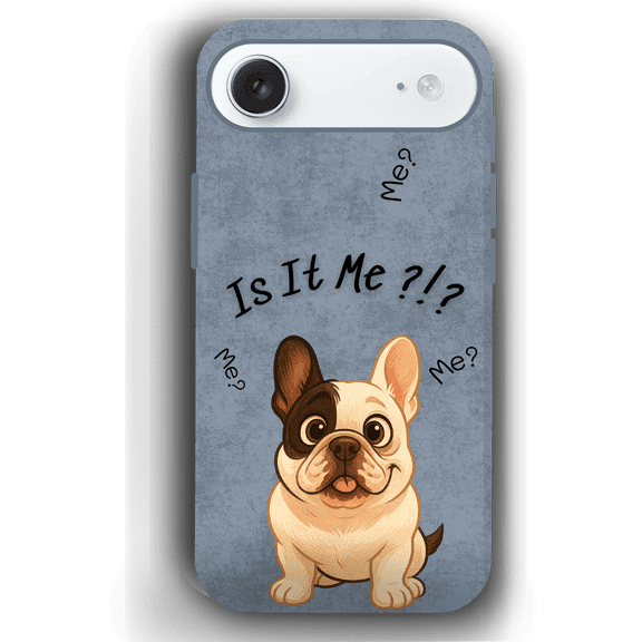 “Is It Me?” Design Custom Pet iPhone 17 Case – YingMart Personalized Funny Portrait Design, Perfect Gift for Pet Lovers (StoneBlue, iPhone17Air, Style4)