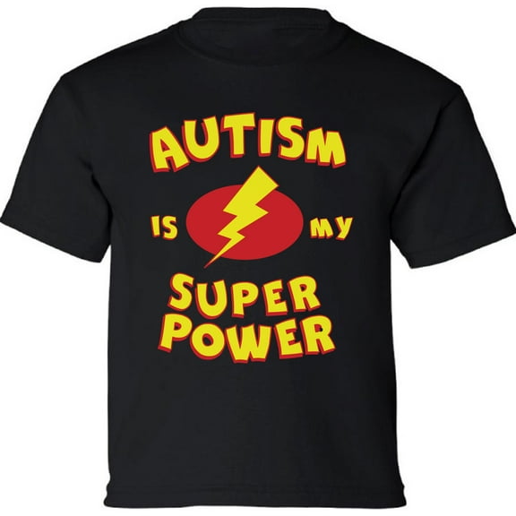 Is My Super Power Autism Awareness Graphic T-Shirt for Kids Youth Tee for Boys Girls XS S M L XL