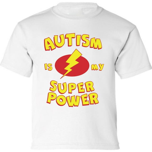 Is My Super Power Autism Awareness Graphic T-Shirt for Kids Youth Tee for Boys Girls XS S M L XL