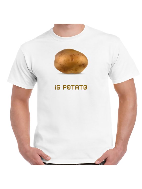 Is Potato White Adult Shirt-Large