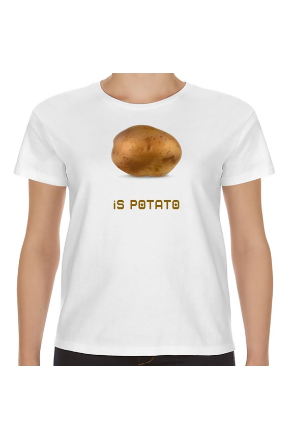 Is Potato White Unisex T-Shirt-Unisex Large