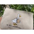 thumbnail image 1 of Is This Gluten Free? Embroidered Sweatshirt, Cute Duck Crewneck, Funny Gluten Free Shirt, Embroidered Shirt, 1 of 4