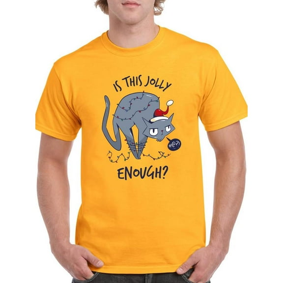 Is This Jolly Enough? T-Shirt Men -Smartprints Designs, Male Large