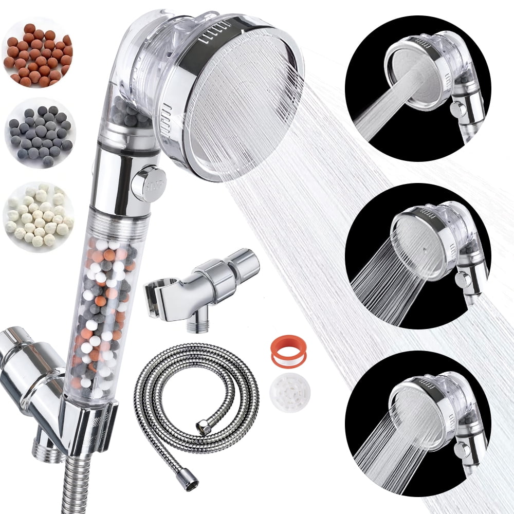 3 In 1 Shower Head Shower Head Water Saving Shower Head Ion Filter  Limescale Filter Hy