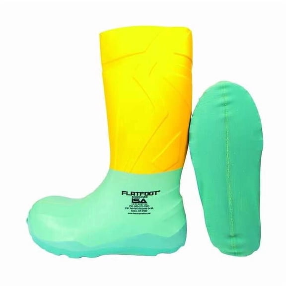 Overshoes, Composite Toe, Rubber, 7 1/2 in Height, Slip On Closure, Slip Resistant Sole, Blue, XL
