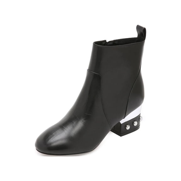 Isa Tapia Hardy Women's Calf Leather Ankle Boots, 2 in Low Block Heel, Black, EU Size 36.5