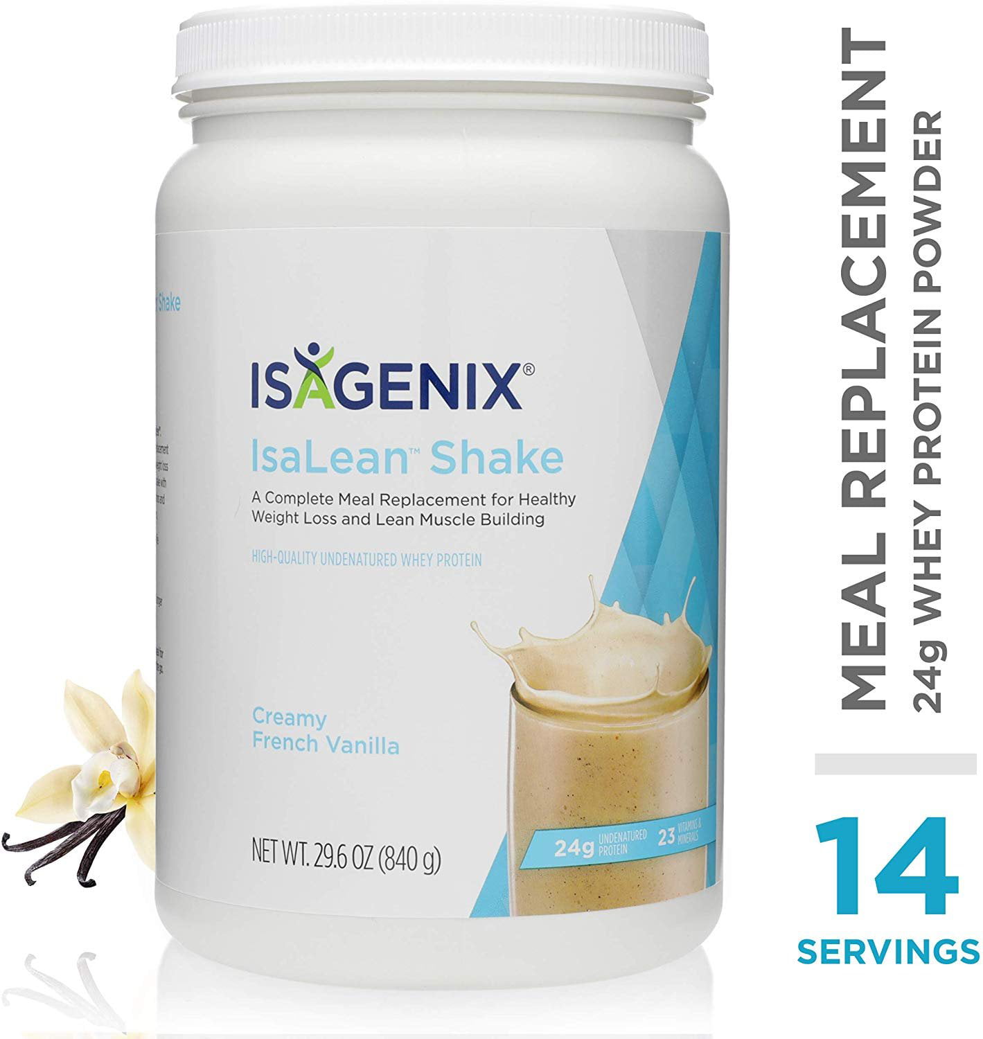 Isagenix IsaLean Shake - Nutrient-Dense Protein Powder for Ready-to-Drink  Shake - Creamy French Vanilla. 14 Packets